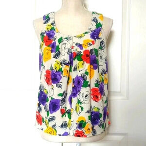 Kate Spade "Live colorfully" Floral Print Top